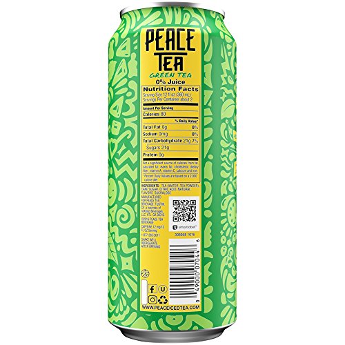 Peace Tea Green Sweet Iced Tea Drinks 23 fl oz 12 Pack