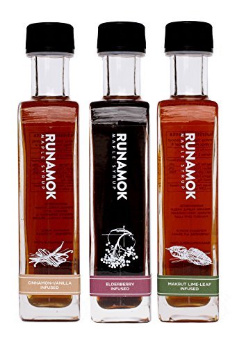 Runamok Maple Syrup Gift Box - 3-250ml Bottles of Infused Maple Syrups - Certified Organic by Vermont Organic Farmers
