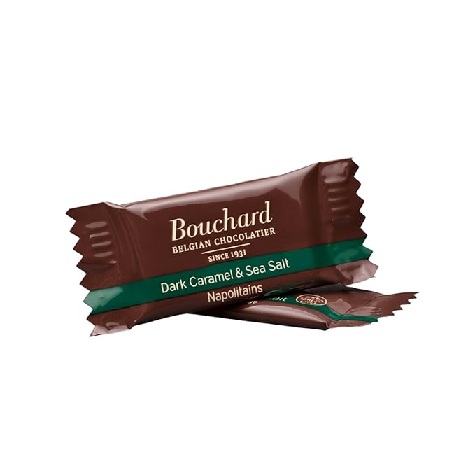 Bouchard Belgian Dark Chocolate with Caramel &amp Sea Salt (5.29 OZ / 150g) (Pack of 2)