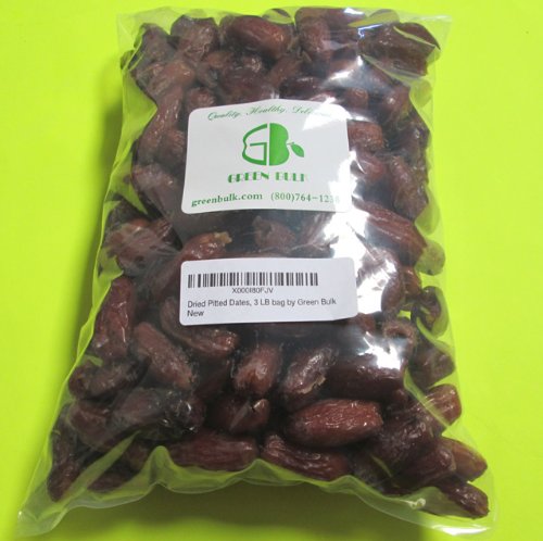 Dried Pitted Dates-Whole from Green Bulk (3 lb)
