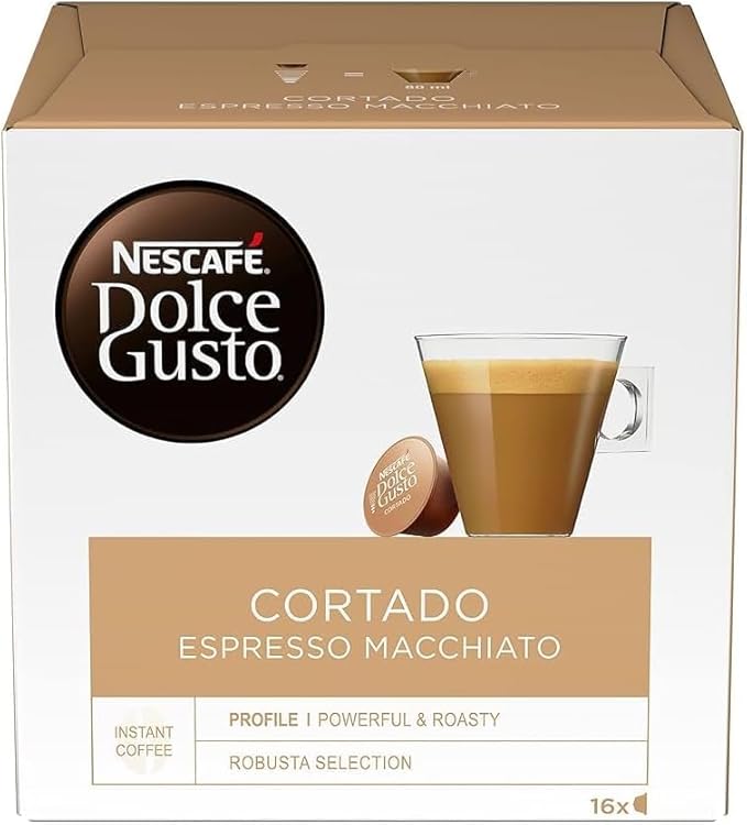 Nescafe Dolce Gusto Cortado Espresso Macchiato Pods 16 per pack