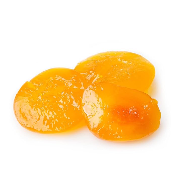 Oh! Nuts Glacé Peaches Rich &amp Juicy Succulent - 1 lb - Dried Fruit - Dehydrated Sweetened Chunky Glazed Candied Fruit Bites - Packed in New York Zip-Seal Bag for Exceptional Freshness