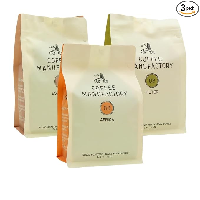 Bean Box Sampler - Roasted by Manufactory 3-Pack Whole Bean Coffee Gourmet Coffee