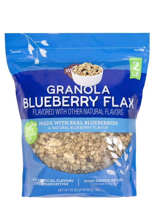 Blueberry Flax Granola Naturally Flavored 32 oz. Non-GMO ingredients and no artificial flavors. (1 Pack)