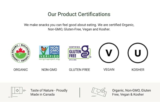 Taste of Nature - Organic 2g Sugar Peanut Caramel - Low Sugar Snack and Breakfast Bar High Fiber Energy Bar - 16 Count Snack Pack