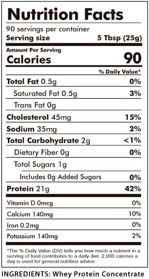 Raw Grass Fed Whey Protein Powder Unflavored – 1 Ingredient No Additives or Fillers Undenatured Made in USA 5 lb