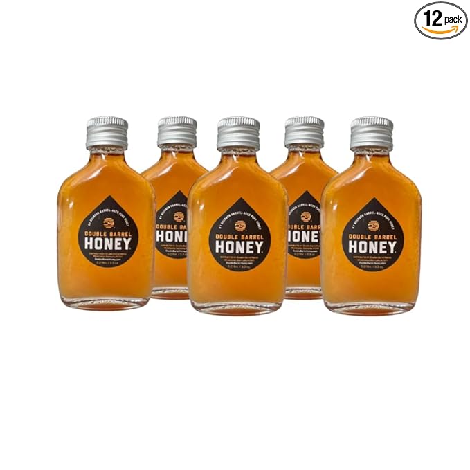 Mini Double Barrel Honey Flask - Case of 12