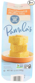 Pamela's Gluten Free Cornbread and Muffin Mix 12 oz (Pack of 3)