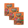 Louisville Vegan Jerky - Buffalo Hot Wing Vegan and Vegetarian Meat - Lip-Smacking Jerky - Gluten-Free High Protein Vegan Snacks 18 grams of Non-GMO Soy Protein - 3 oz 3 Pack