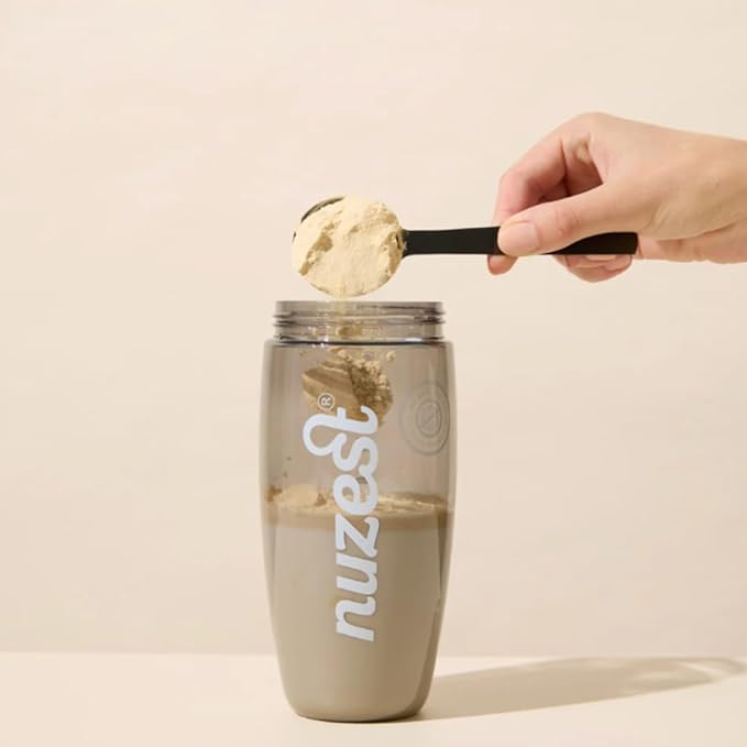 Nuzest Vegan Pea Protein Powder - Smooth Vanilla Flavor 8.8 oz + 24 oz Sports Shaker