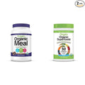Orgain Organic Vegan Meal Replacement Protein Powder Creamy Chocolate Fudge (2.03lb) Organic Greens Powder + 50 Superfoods (0.62lb) Bundle