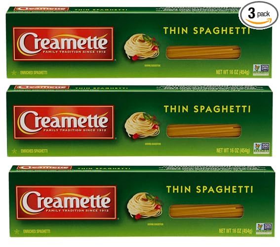 Enriched Pasta Thin Spaghetti Pasta (Pack Of 3 Boxes)16 oz.