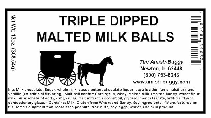 Arndts Fudgery Premium Chocolate Covered Candy (Milk Chocolate Triple Dipped Malt Balls (2-13 oz Bags))
