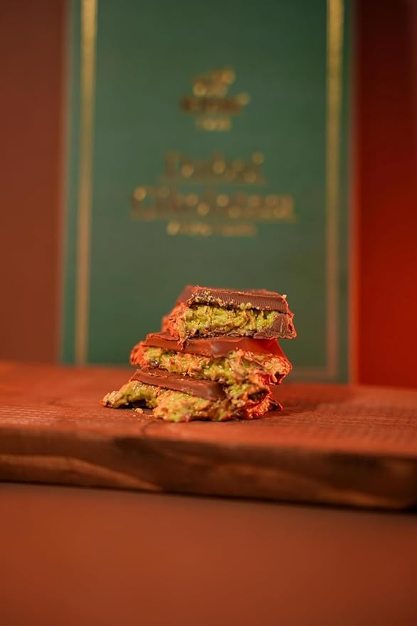 Dubai Chocolate 7oz Kunafa Pistachio Rich Milk Chocolate 200 Gram Individually Wrapped Fresh Premium Pistachio - Gift box for birthday - congratulations - Christmas Amazing Pack (Pack of 2)