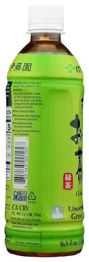 Ito En Tea Beverage Unsweetened Oi Ocha Green 16.9 Ounce Bottles (48 count) Ito EnIto-lz