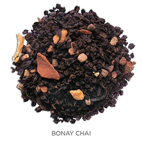 Tea Forte Bombay Chai Premium Loose Leaf Caffeinated Black Tea Blend Canister Makes 35-50 Cups Round Canister