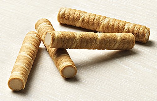 Gastone Lago Roll Break Light and fragrant wafer rolls Hazelnut filled with soft velvety cream - 2.8 oz. 4-Pack (Hazelnut 4-Pack)