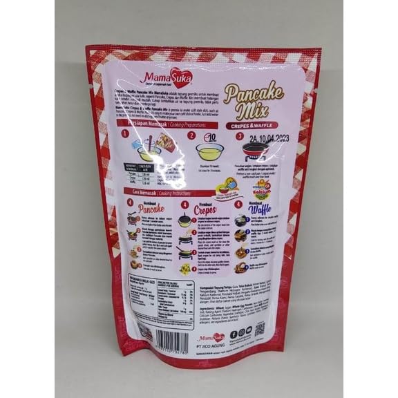 MamaSuka Pancake Mix Crepes &amp Waffle 150 gram (Pack of 3)