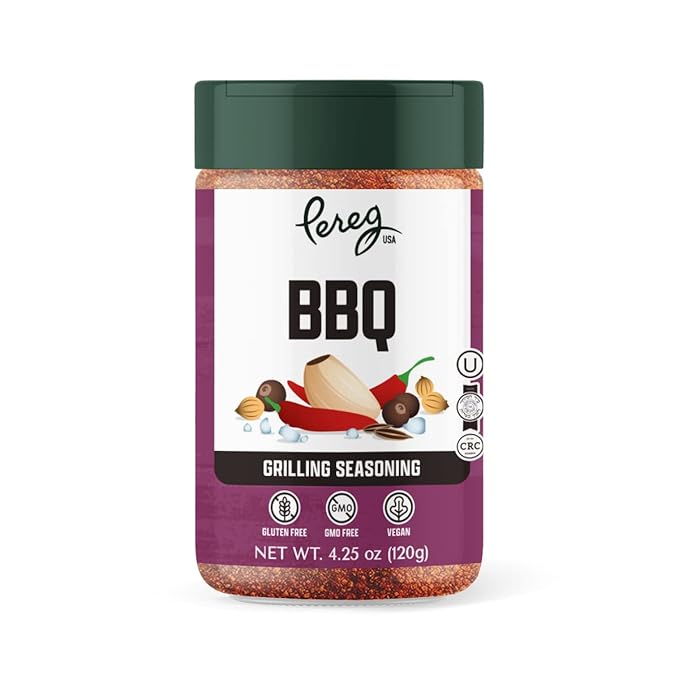 Pereg BBQ Seasoning (4.25 Oz x 6 Pack) with Cumin Coriander Garlic &amp Paprika - Spice Rub for Grilling Barbeque Smoking - Perfect for Meat Fish Chicken Beef - Non-GMO