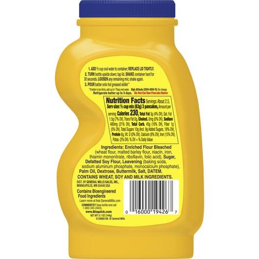 Bisquick Shake'N Pour Buttermilk Pancake Mix 5.1- ounce Containers (Pack of 6)