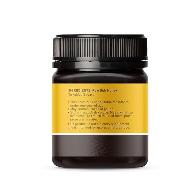 Arwa Foods Yemeni Sidr Honey (Jujube) from Wadi of Doan Yemen – Pure Premium Malaki Raw &amp Unprocessed Honey - Healthy &amp Rich in Nutrients – 8.82 oz / 250g Package