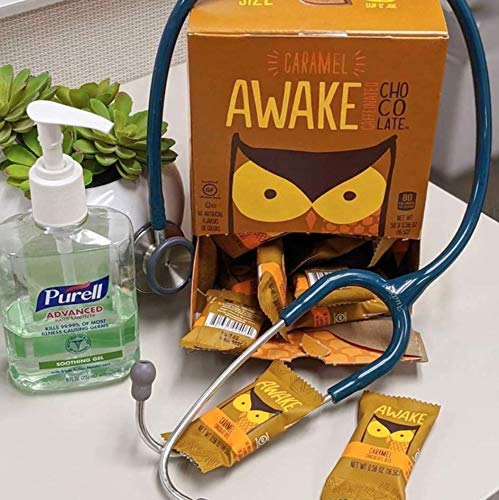 AWAKE Caffeinated Chocolate Bites Caramel Chocolate Energy Snack 1 Bite Equals 1/2 Cup of Coffee 50 Bites