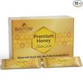 Royal Boost Honey Sachets Herbal Vitality &amp Energy Support Organic Honey with Bee Pollen &amp Herbal Blend Large Pack of 12 Sachets – Single Serve 20g Individually Sealed Honey Packs