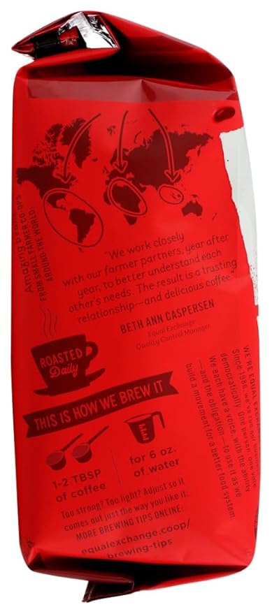 Equal Exchange Organic Coffee French Roast 10 oz. Packaged Whole Bean (a) - 2PC