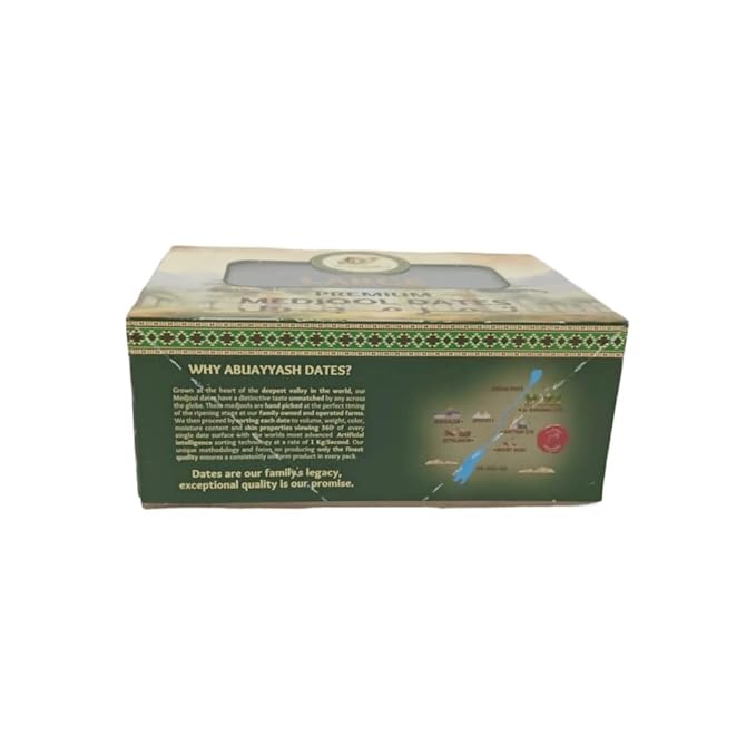 AbuAyash Farms Premium Medjool Dates Large 2lb Box All-Natural Sun-Dried Superfood Non-GMO &amp Gluten-Free Rich Caramel Flavor Perfect for Healthy Baking and Gourmet Snacking