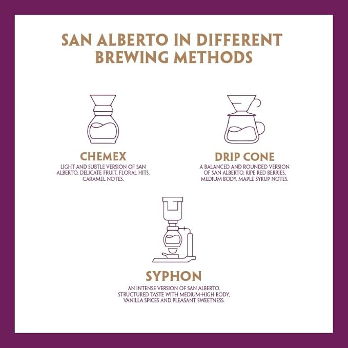 San Alberto Colombian Coffee Dark Roast Whole Bean Single Origin Specialty 100% Arabica Sweet Bold Aroma Vanilla Caramel Chocolate Notes Resealable Bag for Espresso French Press Drip Filter Beans 12oz