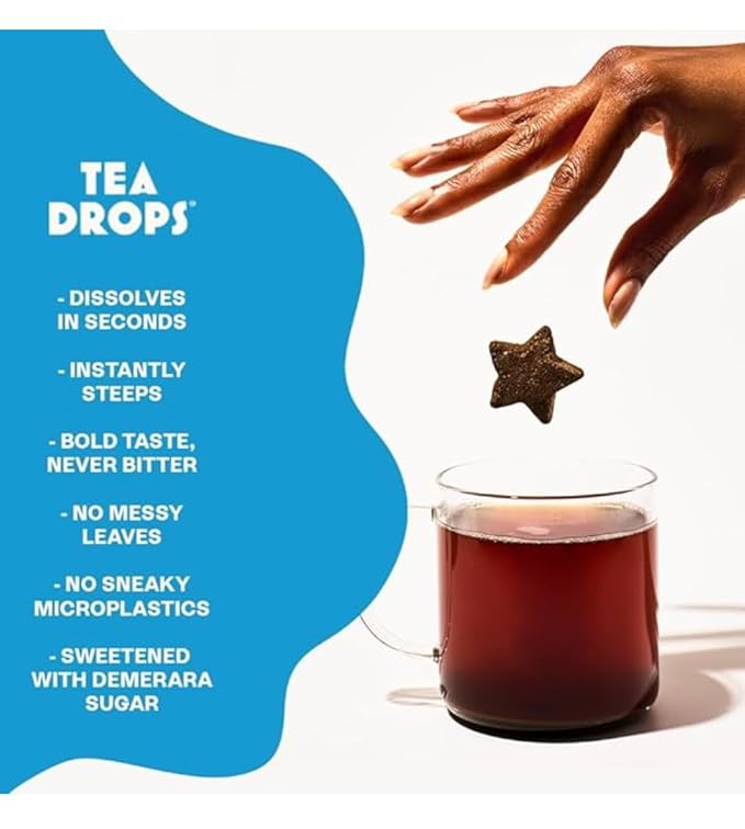 Tea Drops 8-Pack Limited Edition 10ct Tea Box Collection | Organic Bagless Tea Assortment | Handmade in USA | Woman-Owned | Includes Chai Spice Chocolate Earl Grey Ube Berries Matcha Lavender Matc