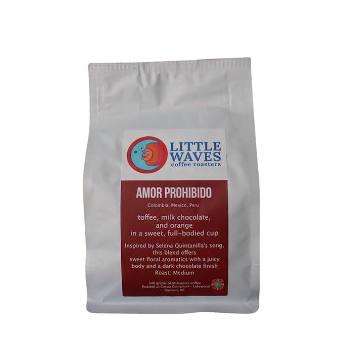 Amor Prohibido - Roasted by Little Waves Coffee - Whole Bean Coffee - 12 Ounce Bag