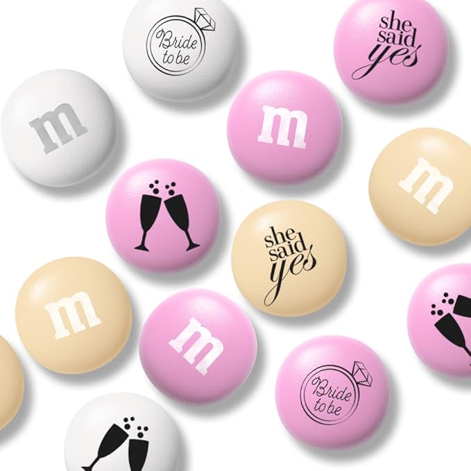 M&ampM'S WORLD Miss to Mrs. Themed Packs Filled with Printed Milk Chocolate Candies-30 PacksFor Bridal Shower Party FavorsWeddingsBachelorette Party FavorsBridesmaids Gifts for Wedding Day and Mo
