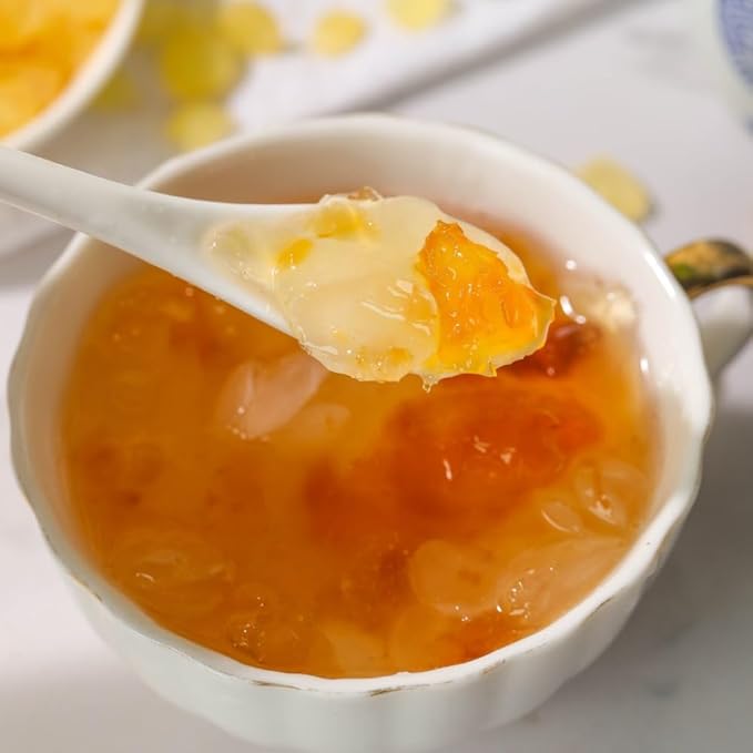 Pure Peach Gum Snow Swallow &amp Saponin Rice Kernel Combo No Impurities Natural Edible Nourishing Ingredients Ready for Stewing Dessert &amp Drinks (250g Saponin Rice)