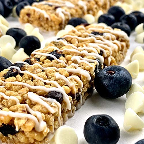 No Nuts! Blueberry &amp Vanilla Protein Bars – Nut-Free &amp School-Safe | 12g Plant Protein Vegan Gluten-Free Non-GMO Organic Kosher | 12 Count