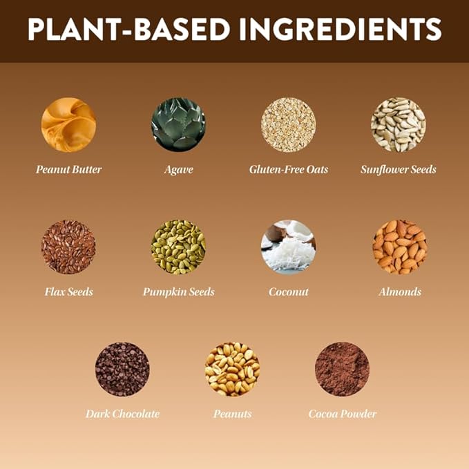Protein Puck Vegan Plant based Protein Bar – Natural Healthy Snack Bars 12 Count 1.34oz Mini Gluten Free Dairy Free No GMO Kosher – Cocoa Peanut Fusion - Chocolate Peanut Butter Sport Nutritio