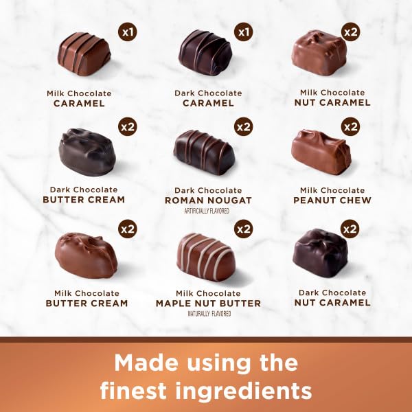 NEW - RUSSELL STOVER Assorted Milk &amp Dark Chocolate Gift Box 16 oz. (≈ 28 pieces)