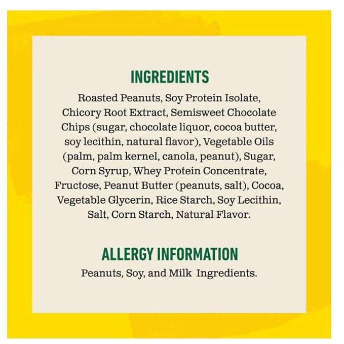 Gluten-Free Protein Bars Peanut Butter Dark Chocolate 30-Pack Compatible with Nature Valley