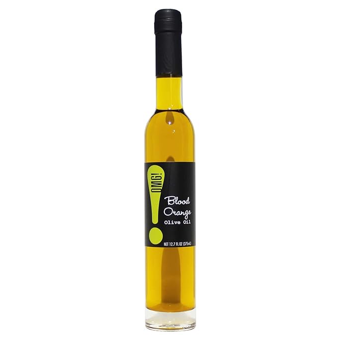 OMG! Gourmet Blood Orange Extra Virgin Olive Oil | As found in Pike Place Market (Delicious Perfect for breads veggies salads and marinades) 375ml/12.7oz