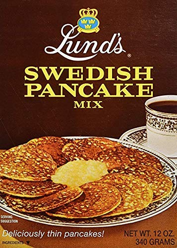 Lund's Swedish Pancake Mix and Lars Swedish Pearl Sugar 10oz Box