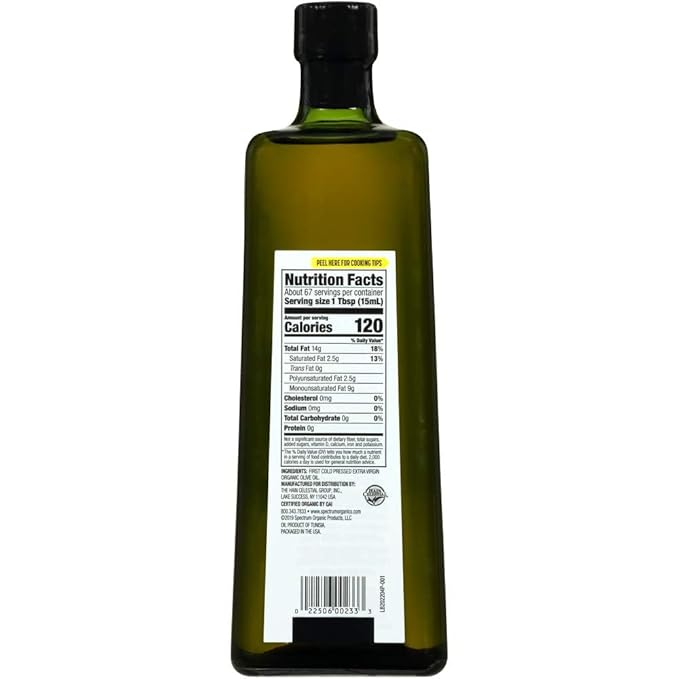 Spectrum Organic Mediterranean Extra Virgin Olive Oil 33.8 Oz