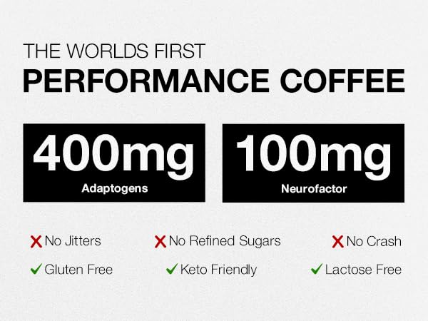 Strong Coffee Co. Instant Black Coffee | Premium Organic Coffee with Nootropics &amp Adaptogens NeuroFactor® L-Theanine Ashwagandha Reishi &amp MCT Oil | No Jitters No Crash (1 30 Servings)