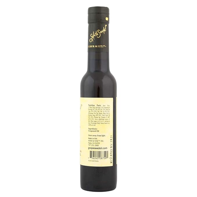 Salute Santé! Cold Pressed Extra Virgin Merlot Grapeseed Oil – 200ml 6 Pack – Gourmet Finishing Oil for Salads Marinades &amp Cooking – Healthy Non-GMO Vegan High Antioxidant Premium Culinary G