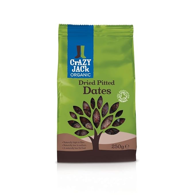 Crazy Jack Organic Pitted Dried Dates 250g - Pack of 6