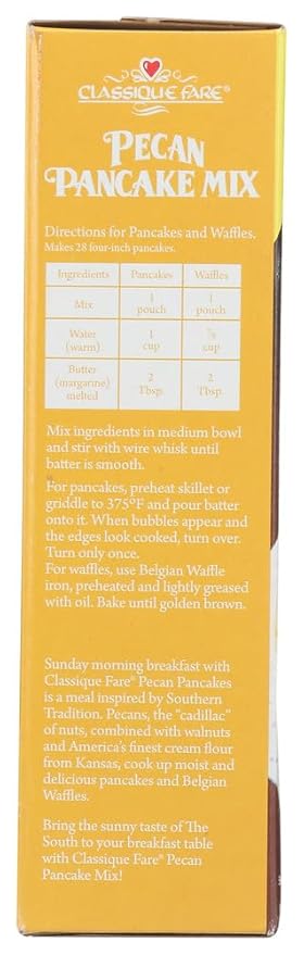 Classique Fare Mix Pancake Pecan - 16 OZ (Pack of 3)