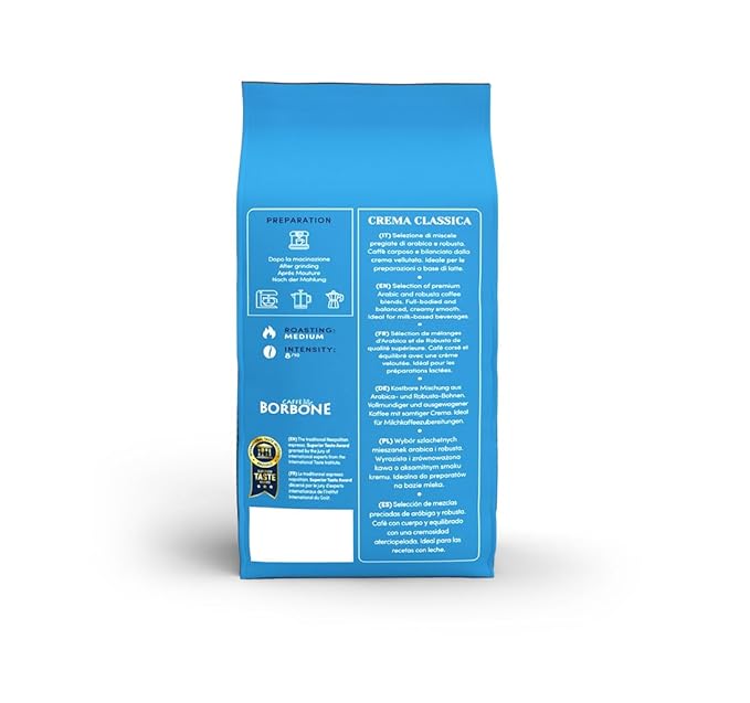 Caffè Borbone Whole Bean Coffee Medium Roast Arabica and Robusta Blend Crema Classica Full-Bodied and Balanced Italian Coffee 2.2 lb Bag