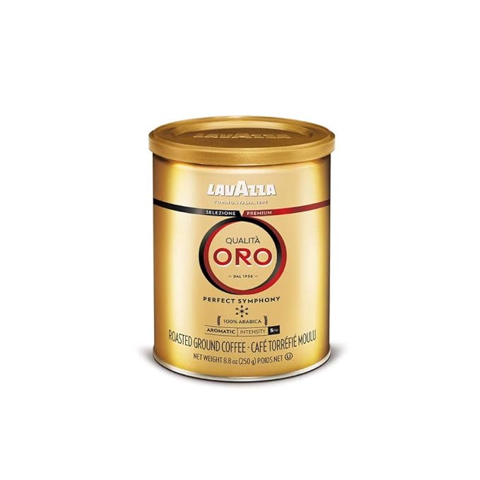 Lavazza Qualità Oro Ground Coffee Medium Roast 100% Arabica 8.8 oz Tin (Pack of 6)