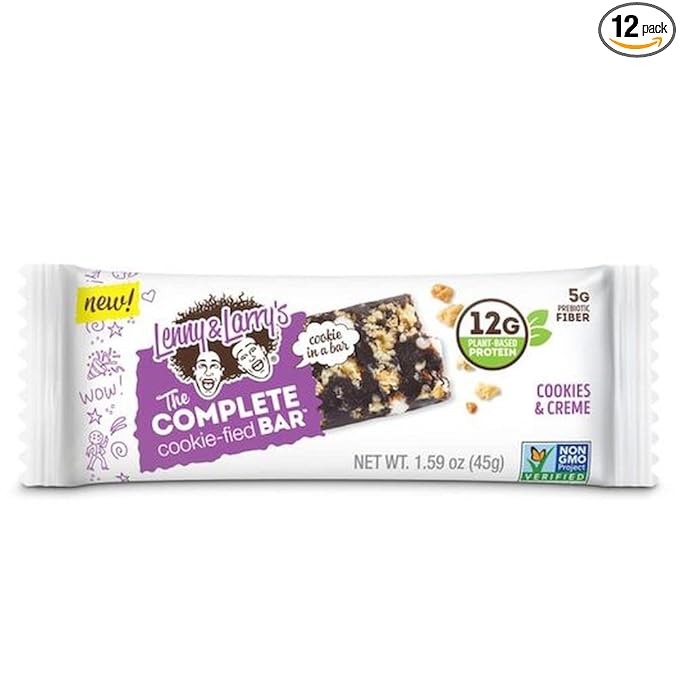 Lenny and Larrys Cookies and Creme The Complete Cookiefied Bar 1.59 Ounce - 9 per pack -- 12 packs per case