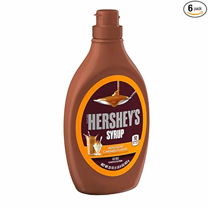 HERSHEY'S Caramel Syrup 22 Ounce (Pack of 6)