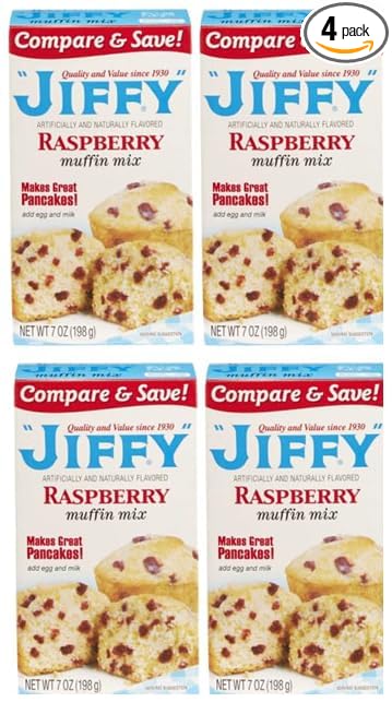 Raspberry Muffin Mix (Pack Of 4 Boxes) 7 oz. Each